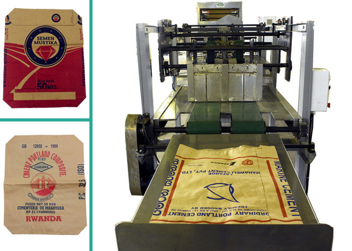 Automatic Kraft Paper Multiwall Bag Making Machine 4 Colors Synchronized Printing